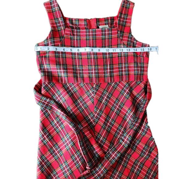 Wendy Bird Vintage 70s Tartan Plaid Pinafore Dress & Blouse Set Girls Size 12 - Picture 5 of 9